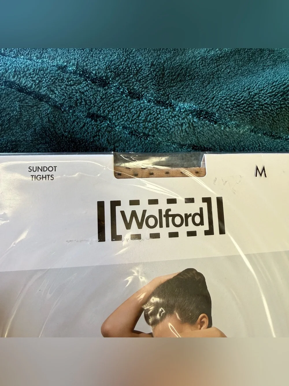 Wolford Black Sun-dot Tights sahara/black  sizs M